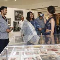 Sangram Singh And Payal Rohatgi Witness The Exhibition Related To Indian Cinema And Cultural Heritage At The Tuli Research Center For India Studies