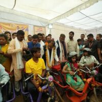 Dr Mohan Yadav  CM Of MP  Vishnu Deo Sai C.M Of CG, Dr  Dharmendra Kumar M.D Of RK HIV AIDS Research & Care Centre Invented Worlds Biggest Free General Medical Camp
